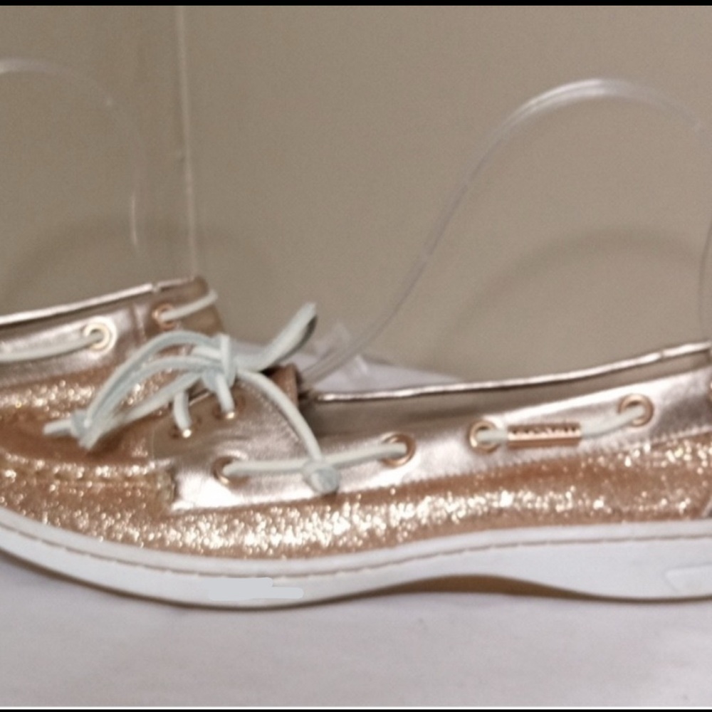 COACH Gold Metallic Leather "Richelle"  Flat Loafer Shoes 9.5